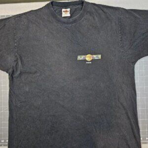 Hard Rock Cafe Paris Tshirt Mens XL Y2K Streetwear Skater Music Travel Europe